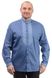 Коттоновая сорочка с вышивкой (голубой) фото 2