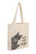 Эко-сумка шопер с вышивкой "Cats" (бежевый) фото 2