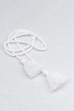 Шнурок с кисточками для вышиванки (белый)