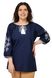 Женская блуза-вышиванка Слобожаночка (темно-синий) фото 3
