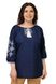 Женская блуза-вышиванка Слобожаночка (темно-синий) фото 2