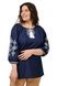 Женская блуза-вышиванка Слобожаночка (темно-синий) фото 4