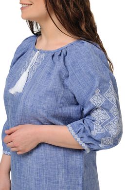 Женская блуза-вышиванка Слобожаночка (джинсовый)