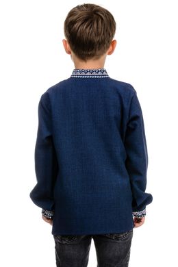 Сучасна вишиванка для хлопчика Орнамент (темно-синій)