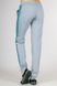 Спортивні штани жіночі Classic  світло-сірі з м'ятним лампасом фото 2