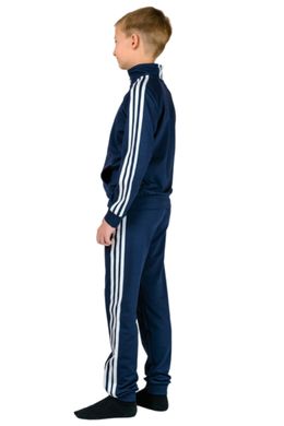 Підлітковий спортивний костюм (темно-синій з білим лампасом)