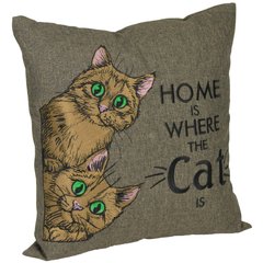 Декоративная подушка с вышивкой "Cats" (в ассортименте)
